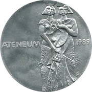 100 Markkaa Pictorial Arts of Finland, Finland, 1989 reverse image