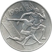100 Markkaa European Championships in Athletics, Finland, 1994 reverse image