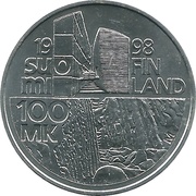 100 Markkaa Alvar Aalto, Finland, 1998 reverse image
