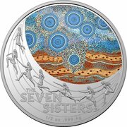 1 Dollar - Elizabeth II 6th Portrait - Star Dreaming - The Seven Sisters, Australia, 2020 reverse image