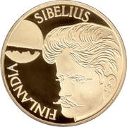 1000 Markkaa Jean Sibelius and Finnish music obverse image