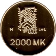 2000 Markkaa Peace reverse image