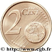 2 Euro Cents 2nd type reverse image