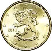 10 Euro Cents 2nd type, 2nd map obverse image