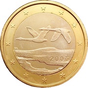 1 Euro 1st type, 1st map obverse image