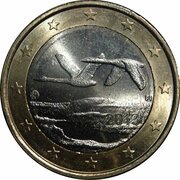 1 Euro 2nd type, 2nd map obverse image
