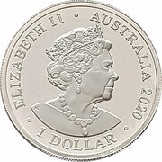 1 Dollar - Elizabeth II 6th Portrait - Kangaroos at Dawn obverse image