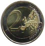 2 Euros Jean Sibelius reverse image