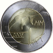 5 Euros Helsinki Athletic Championship, Finland, 2005 reverse image