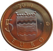 5 Euros Uusimaa, Finland, 2011 reverse image