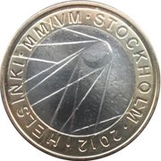 5 Euros IIHF Hockey World Championship, Finland, 2012 reverse image
