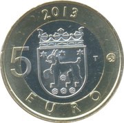 5 Euros Church of St. Lawrence, Finland, 2013 reverse image