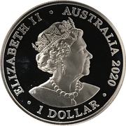 1 Dollar - Elizabeth II 6th Portrait - Spinner Dolphin - Silver Bullion Coin obverse image