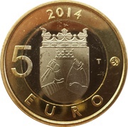 5 Euros Cuckoo, Finland, 2014 reverse image