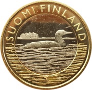 5 Euros Black-throated Loon obverse image