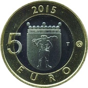 5 Euros Reindeer reverse image