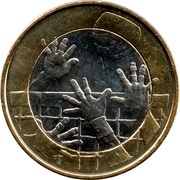 5 Euros Volleyball, Finland, 2015 reverse image