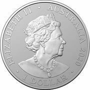 1 Dollar - Elizabeth II 6th Portrait - Sumatran Tiger Silver Bullion Coin obverse image