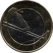5 Euros Ski Jumping, Finland, 2016 reverse image