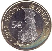 5 Euros Olavinlinna Castle and Lake Pihlajavesi obverse image
