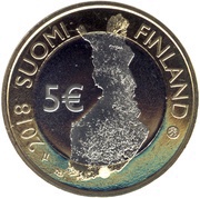 5 Euros Porvoonjoki River Valley and Old Porvoo obverse image