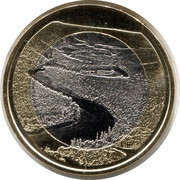 5 Euros River Oulankajoki reverse image