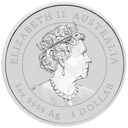 1 Dollar - Elizabeth II 6th Portrait - Year of the Mouse - Silver Proof Gilded obverse image