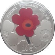 10 Euros Birth of Armi Ratia, Finland, 2012 reverse image