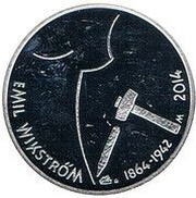 10 Euros Emil Wikström, Finland, 2014 reverse image