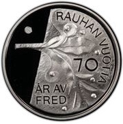 10 Euros 70th Annivesary of Peace after World War II reverse image