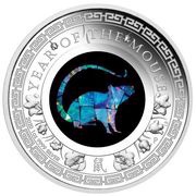 1 Dollar - Elizabeth II 6th Portrait - Year of the Mouse, Australia, 2020 reverse image