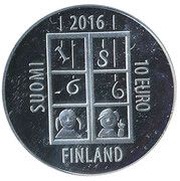 10 Euros Uno Cygnaeus and folk schooling obverse image