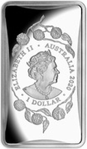 1 Dollar - Elizabeth II 6th Portrait - Year of the Rat; Silver Bullion Bar obverse image