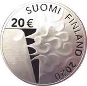 20 Euros Väinö Linna, Finland, 2020 reverse image