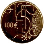 100 Euros Rahapaja - Mark, Finland, 2010 reverse image