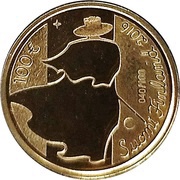 100 Euros 90th of the death of Eino Leino, Finland, 2016 reverse image