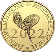 100 Euro National Ballet, Finland, 2022 reverse image