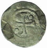 Obol - Hugh Capet and bishop Hervé Beauvais mint obverse image