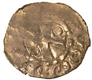 Denier - Hugh Capet and bishop Hervé Beauvais obverse image