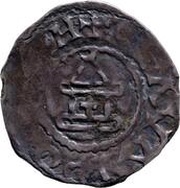 Denier - Hugh Capet Laon mint reverse image