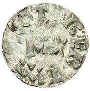 Denier - Robert II Paris mint obverse image
