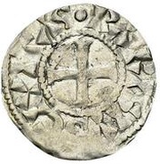 Denier - Robert II Paris mint reverse image