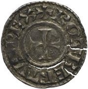 Denier - Robert II Chalon mint obverse image