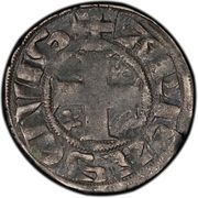 Denier - Philip II Augustus Arras; 2nd type reverse image