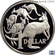 1 Dollar - Elizabeth II 6th Portrait - Fine Silver Proof, Australia, 2020-2022 reverse image