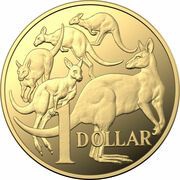 1 Dollar - Elizabeth II 6th Portrait - Gold Proof, Australia, 2020-2022 reverse image
