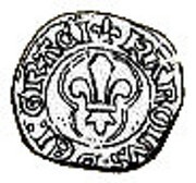 Denier Coronat - Charles VIII obverse image