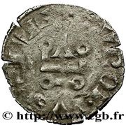 Denier Tournois - John II 2nd type, France, 1354 reverse image