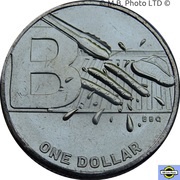 1 Dollar - Elizabeth II 6th Portrait - The Great Aussie Coin Hunt 2 - Letter B, Australia, 2021 reverse image