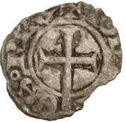 Denier Tournois - John II 3rd type obverse image